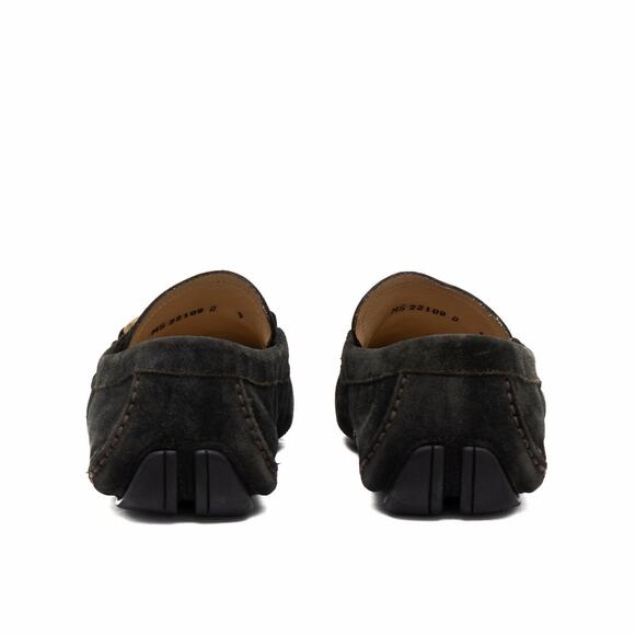950$ Salvatore Ferragamo Gancini Bit Brown Suede Driving Loafers Moc US 9 D main image 14